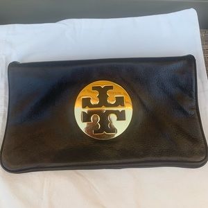 Tory Burch Black Leather Clutch